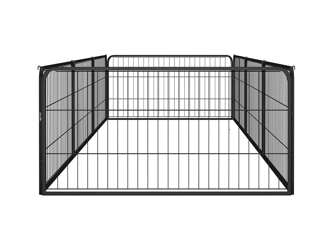 Parc pour chien 8 noire 300 x 100 x 50 cm 02_0043648