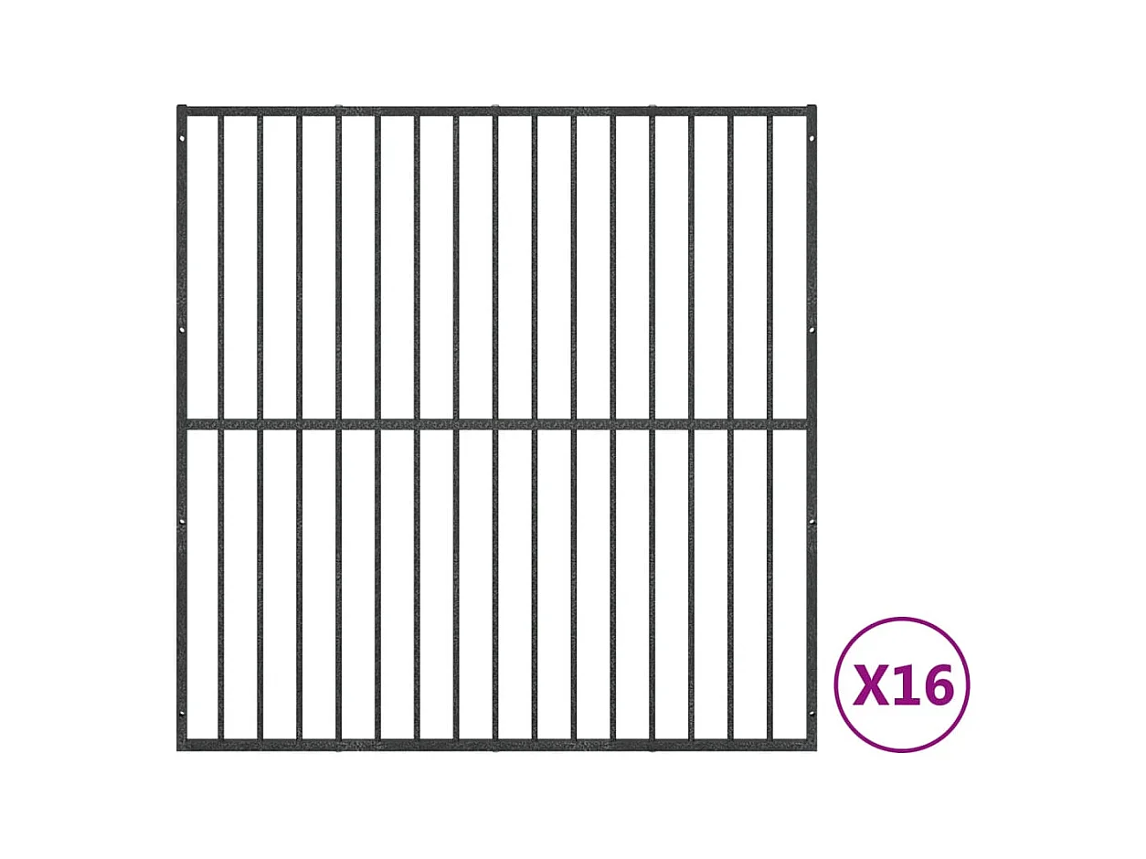 Parc pour chien 16 noire 400 x 400 x 100 cm 02_0043609