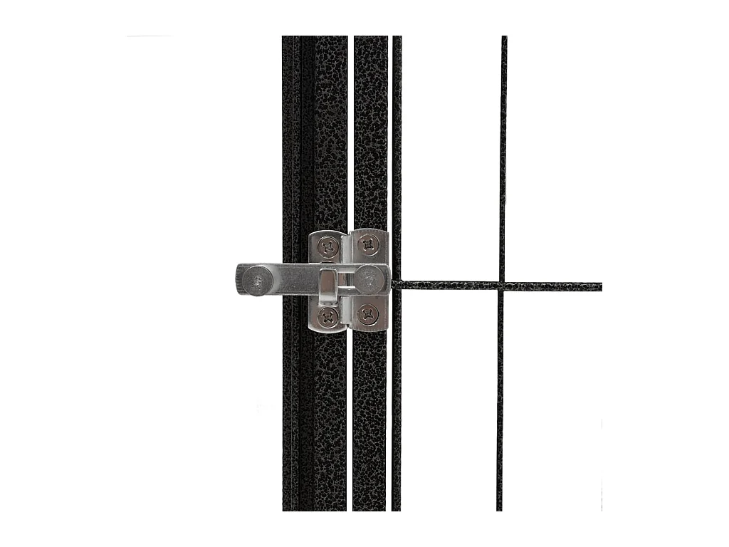 Cercadinho para cães 38 painéis 50 x 100cm aço revestido a pó preto 02_0043635