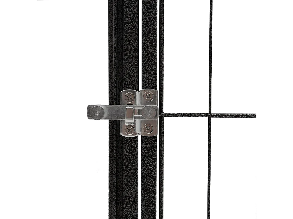 Cercadinho para cães 38 painéis 50 x 100cm aço revestido a pó preto 02_0043635