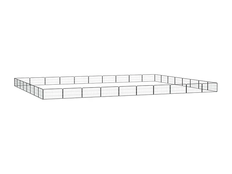 Box per cani 36 pannelli 100 x 50 cm acciaio verniciato a polvere nero 02_0043633