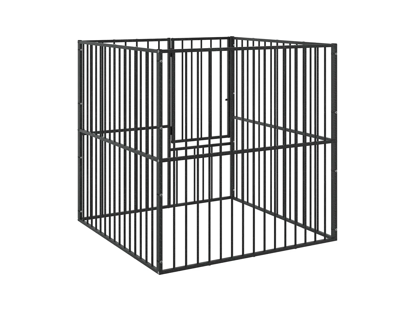 Parc pour chien 4 noire 100 x 100 x 100 cm 02_0043639