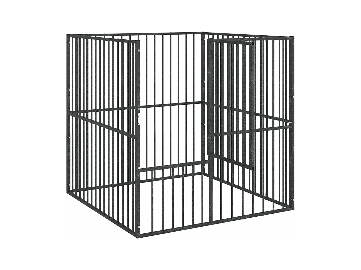 Parc pour chien 4 noire 100 x 100 x 100 cm 02_0043639