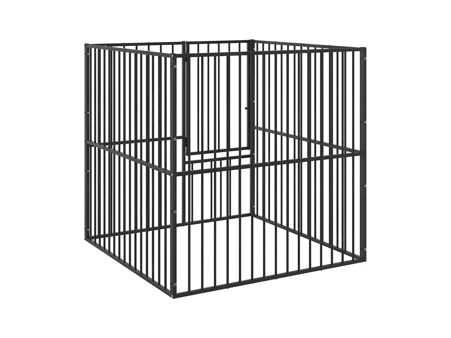 Parc pour chien 4 noire 100 x 100 x 100 cm 02_0043639