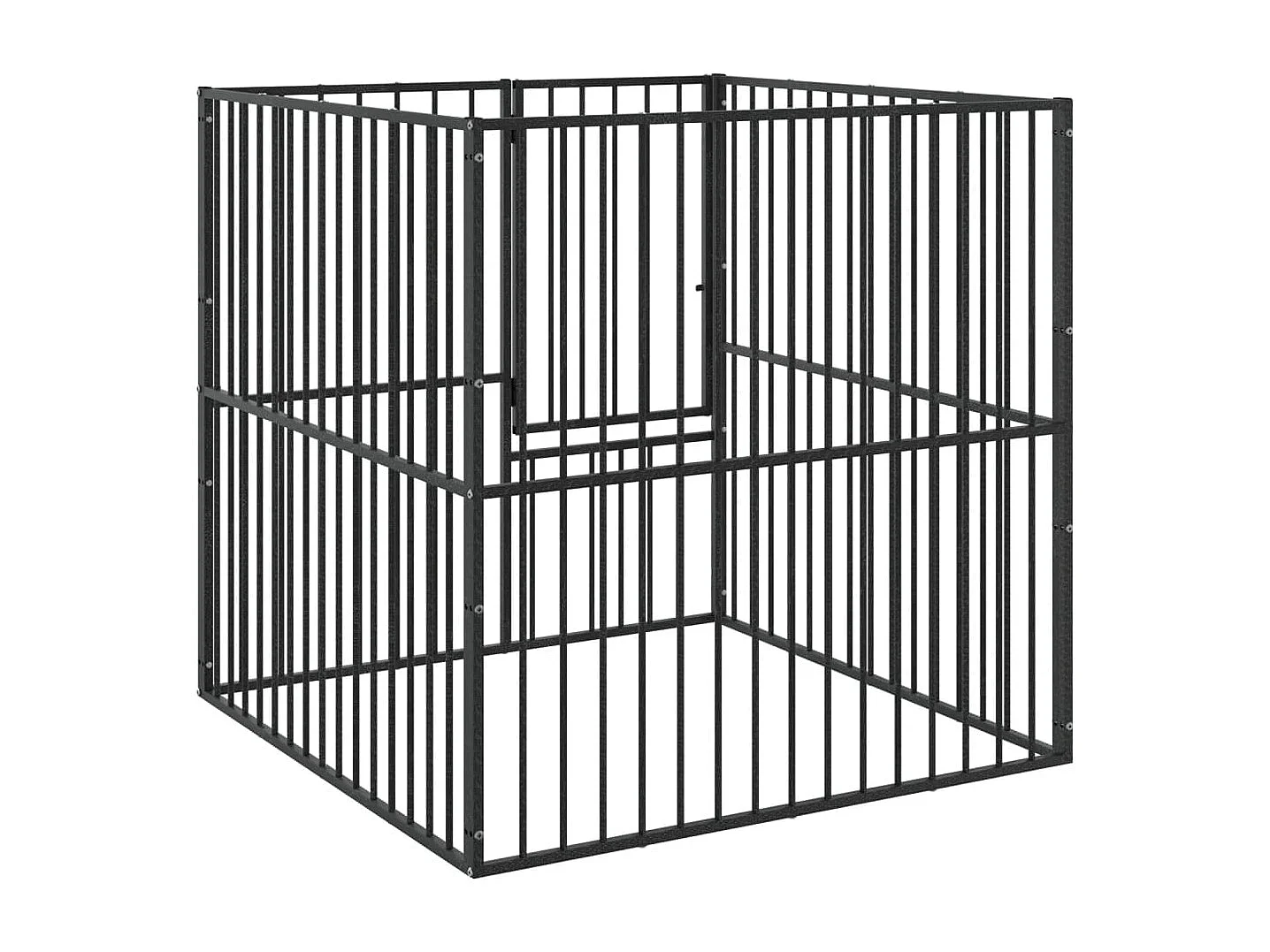 Parc pour chien 4 noire 100 x 100 x 100 cm 02_0043639