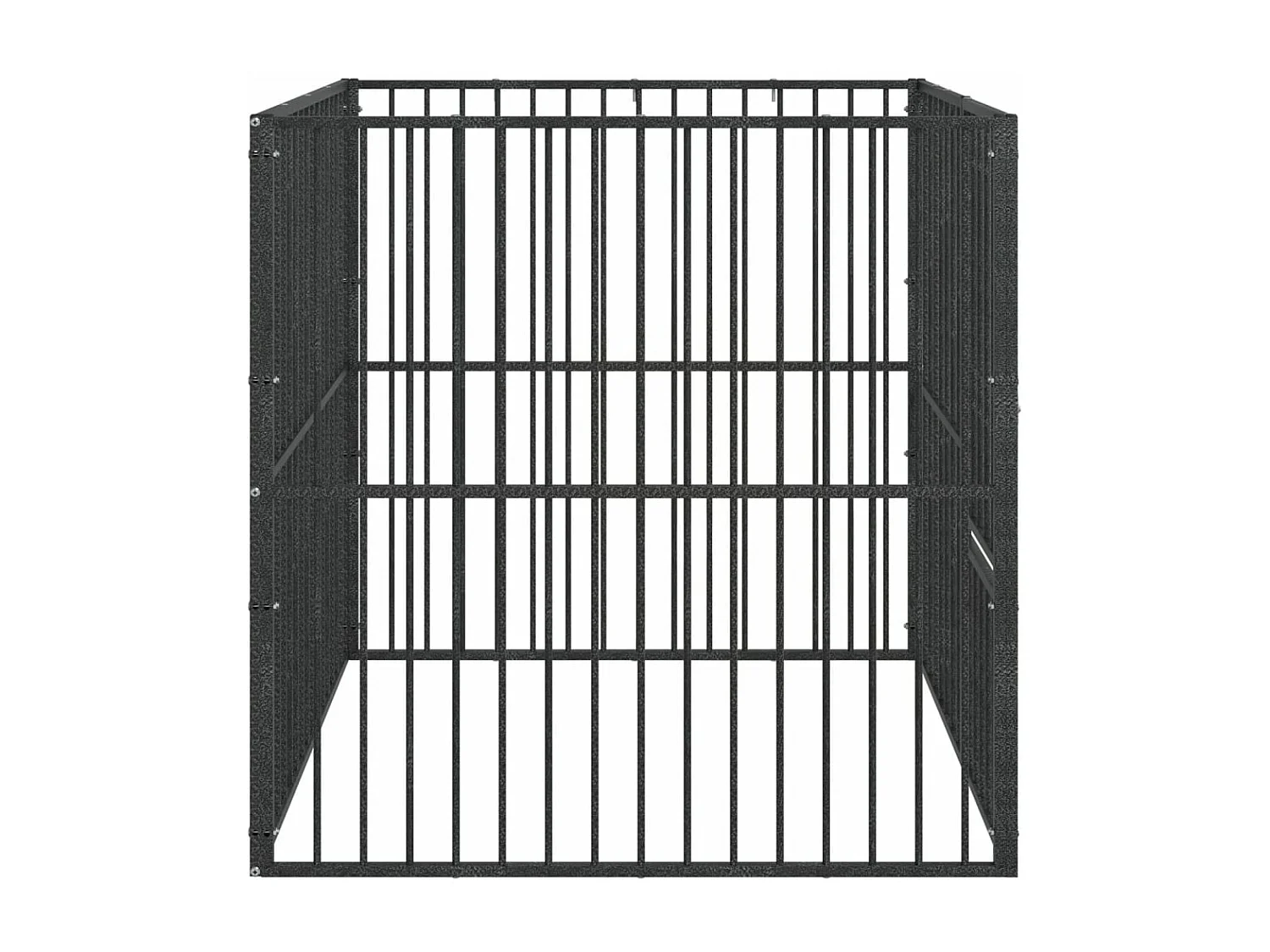 Parc pour chien 4 noire 100 x 100 x 100 cm 02_0043639