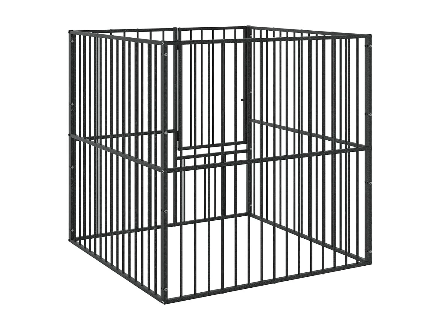 Parc pour chien 4 noire 100 x 100 x 100 cm 02_0043639