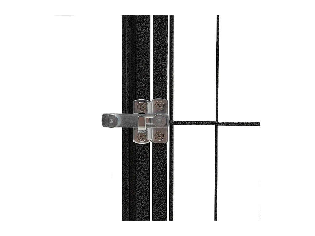 Cercadinho para cães 22 painéis 50 x 100cm aço revestido a pó preto 02_0043619