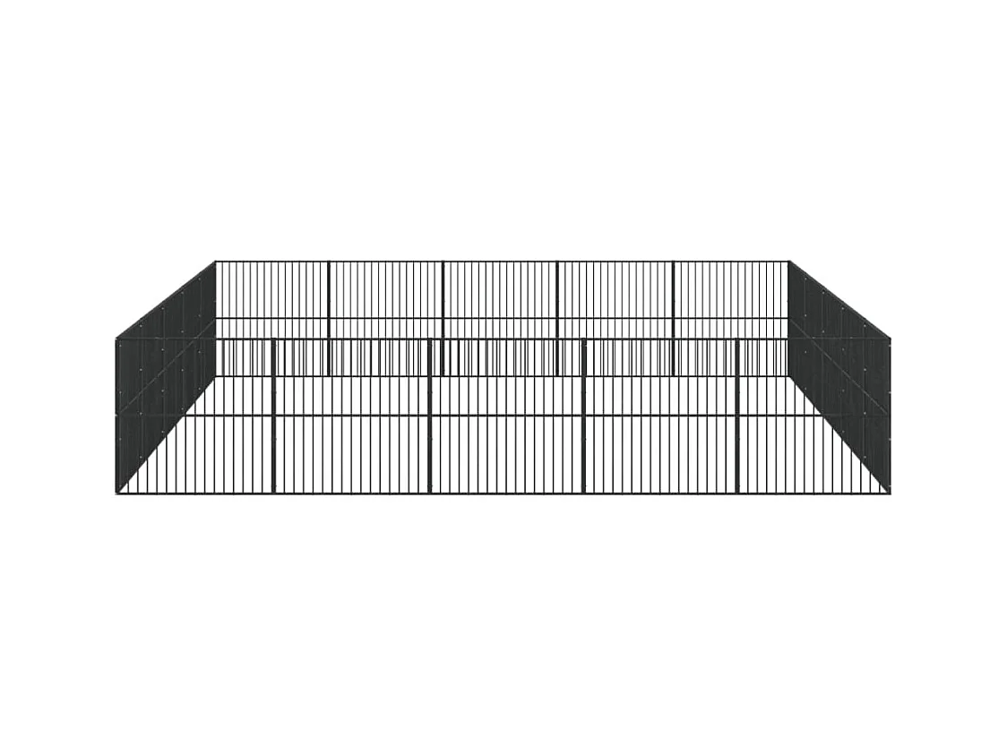 Parc pour chien 20 noire 500 x 500 x 100 cm 02_0043615