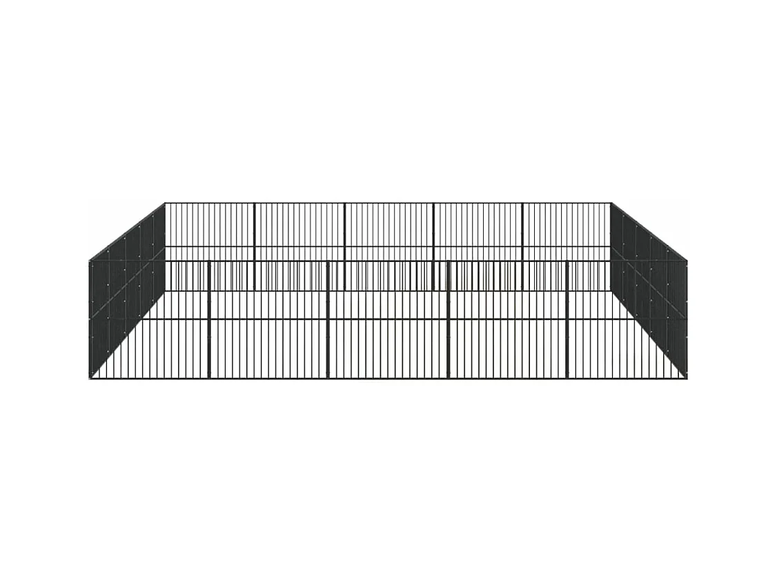 Parc pour chien 20 noire 500 x 500 x 100 cm 02_0043615