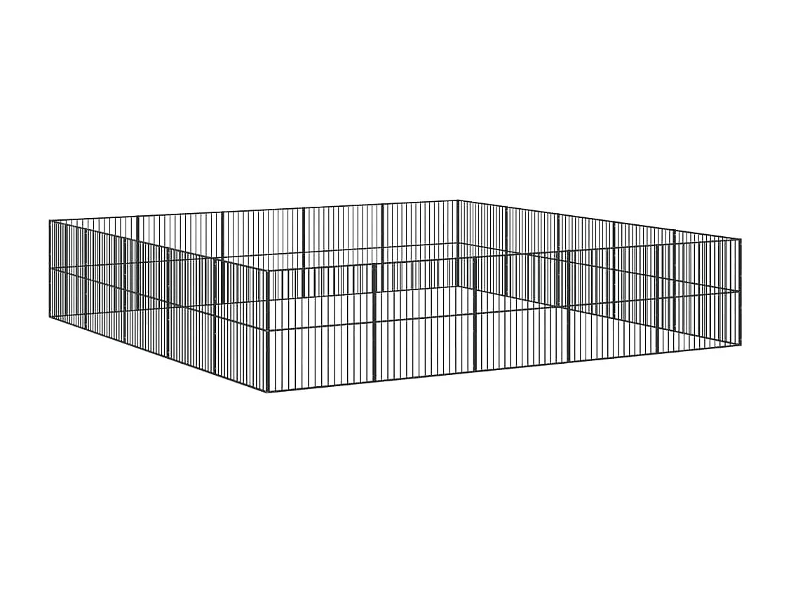 Parc pour chien 20 noire 500 x 500 x 100 cm 02_0043615