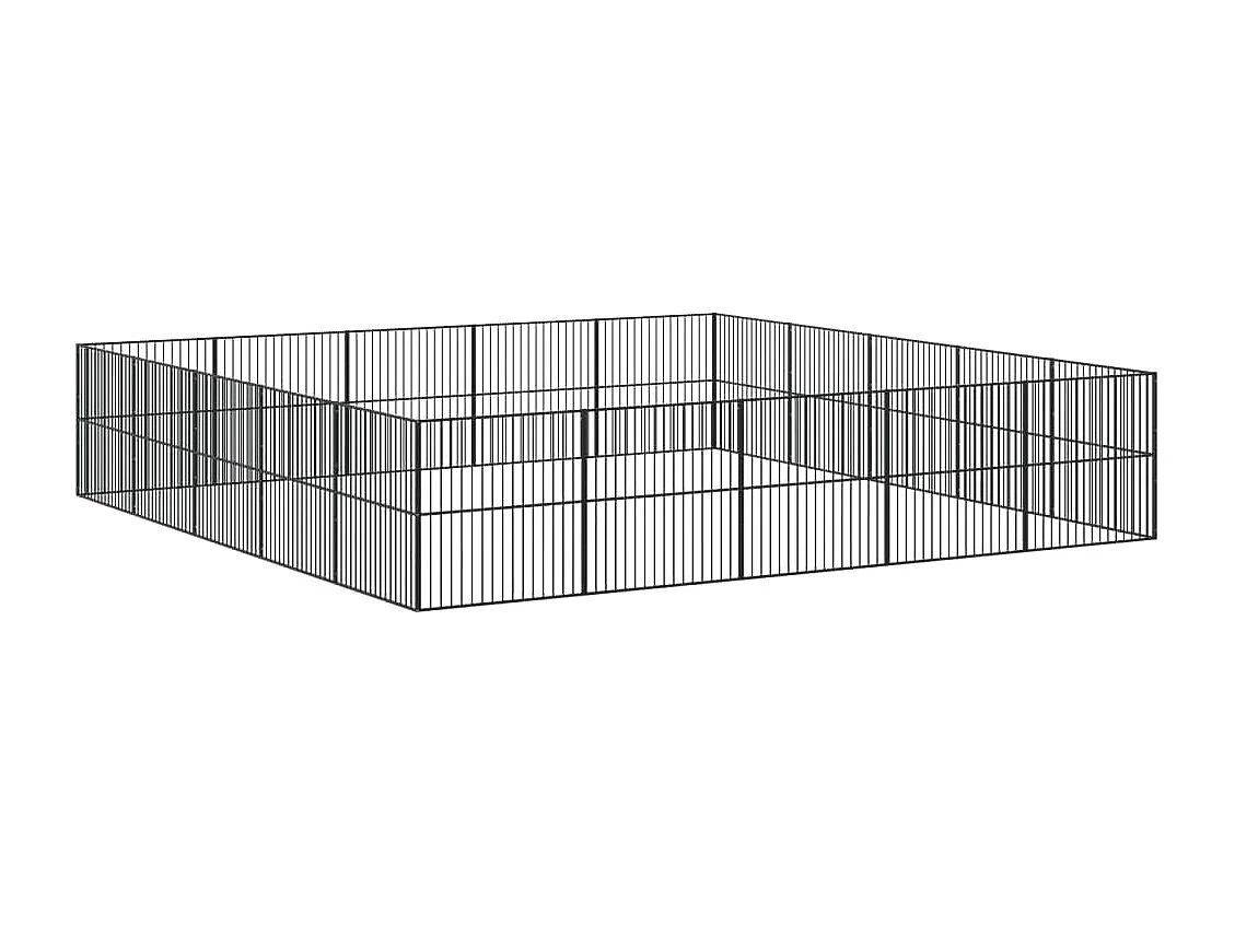 Parc pour chien 20 noire 500 x 500 x 100 cm 02_0043615
