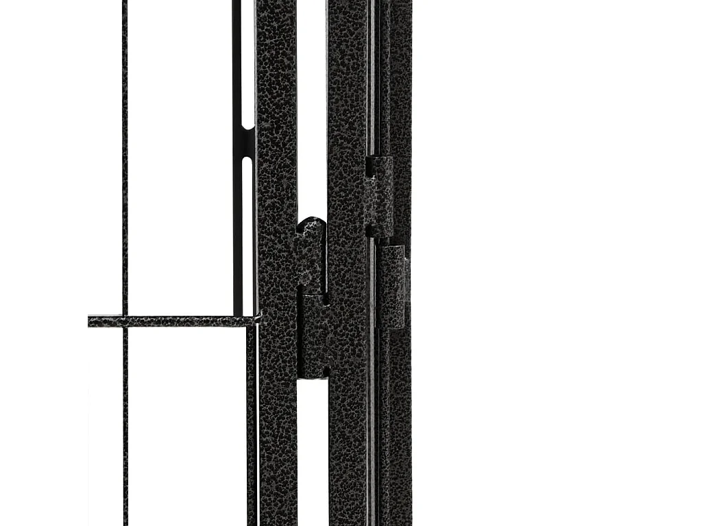 Cercadinho para cães 32 painéis 50 x 100cm aço revestido a pó preto 02_0043630