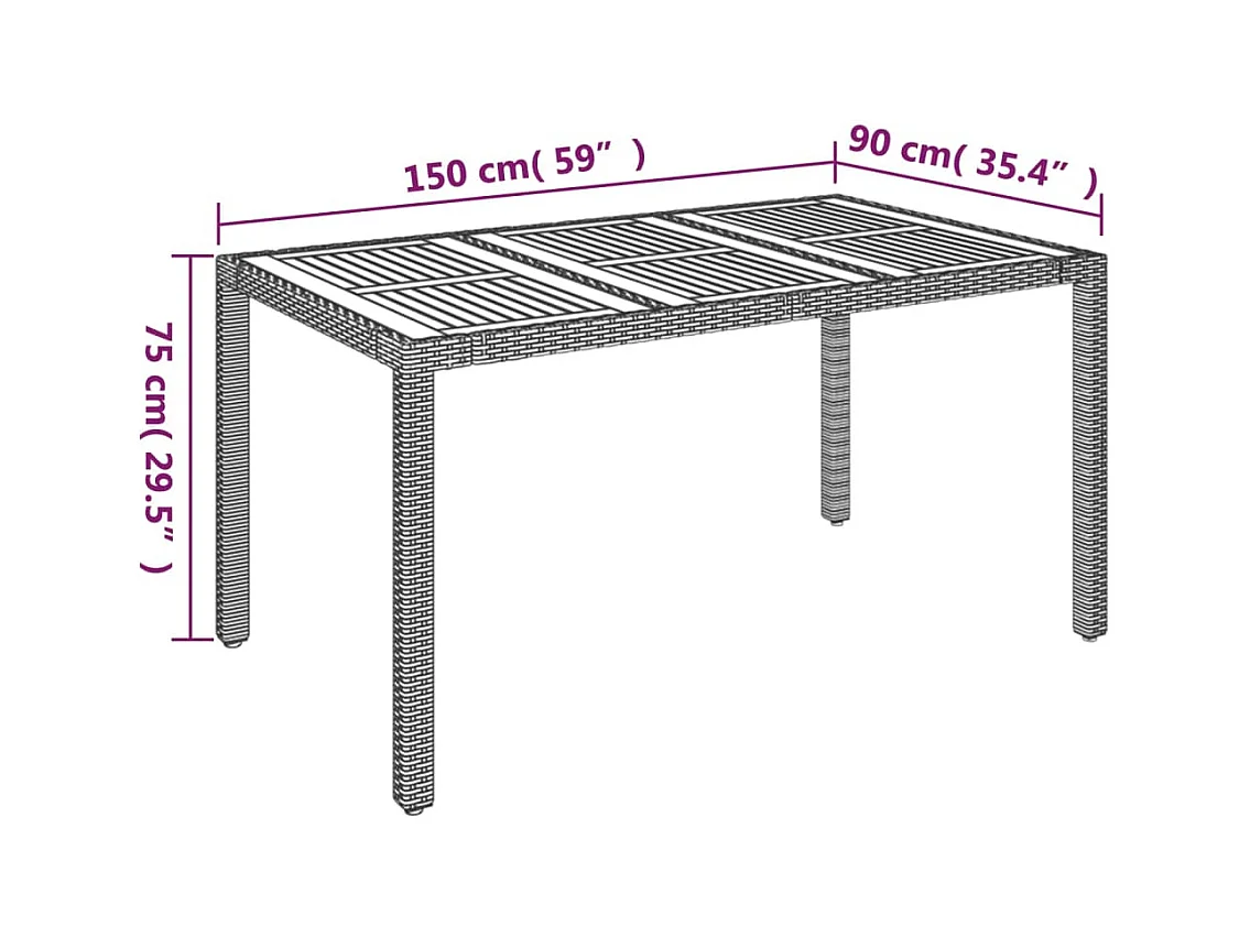 Set da pranzo mobili da giardino mobili da esterno e cuscini 7 pezzi resina intrecciata nera 02_0014473