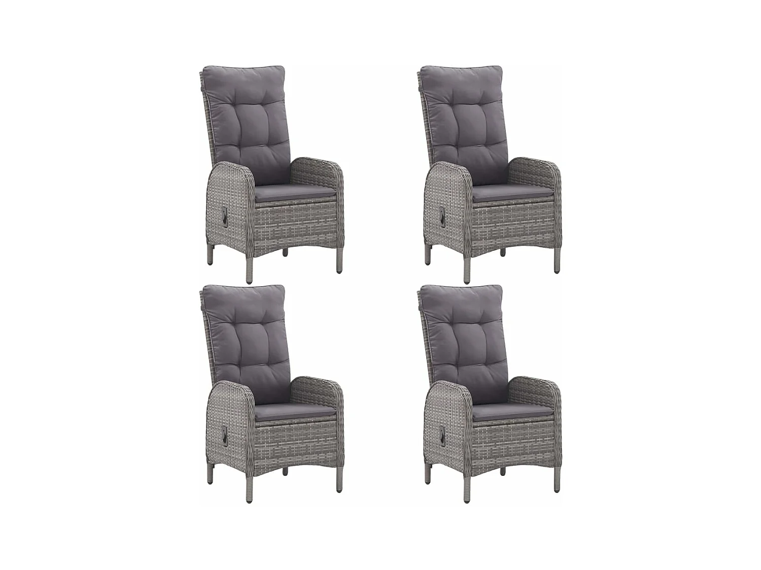 Set da pranzo mobili da giardino mobili da esterno 5 pezzi in resina intrecciata e vetro grigio 02_0014332