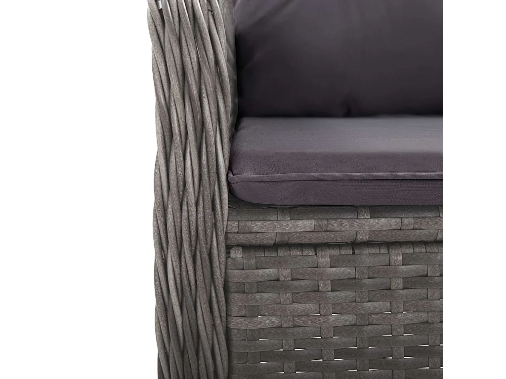 Set da pranzo mobili da giardino mobili da esterno 5 pezzi in resina intrecciata e vetro grigio 02_0014332