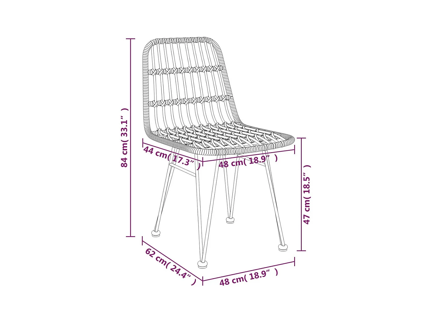 Juego de comedor muebles de jardín muebles de exterior 9 piezas resina tejida 02_0014402