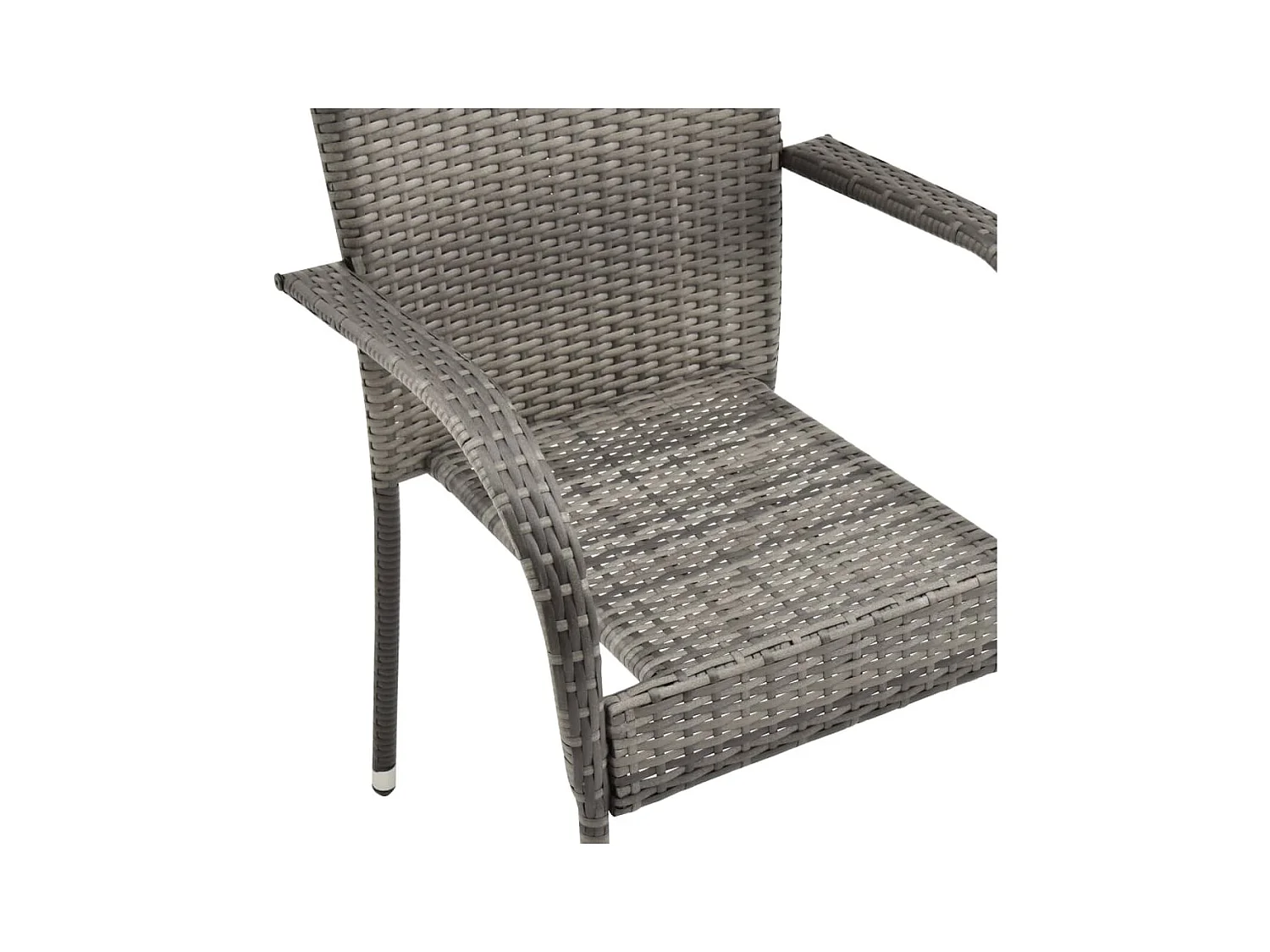 Set da pranzo mobili da giardino mobili da esterno 7 pezzi resina intrecciata grigia 02_0014361