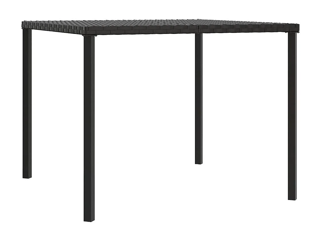 Set da pranzo mobili da giardino mobili da esterno e cuscini 2 pezzi resina intrecciata nera 02_0014459