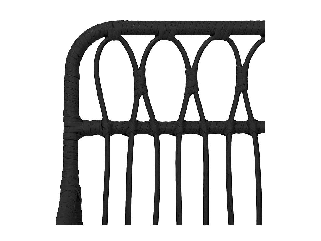 Juego de comedor muebles de jardín muebles de exterior 7 piezas resina tejida negra 02_0014376