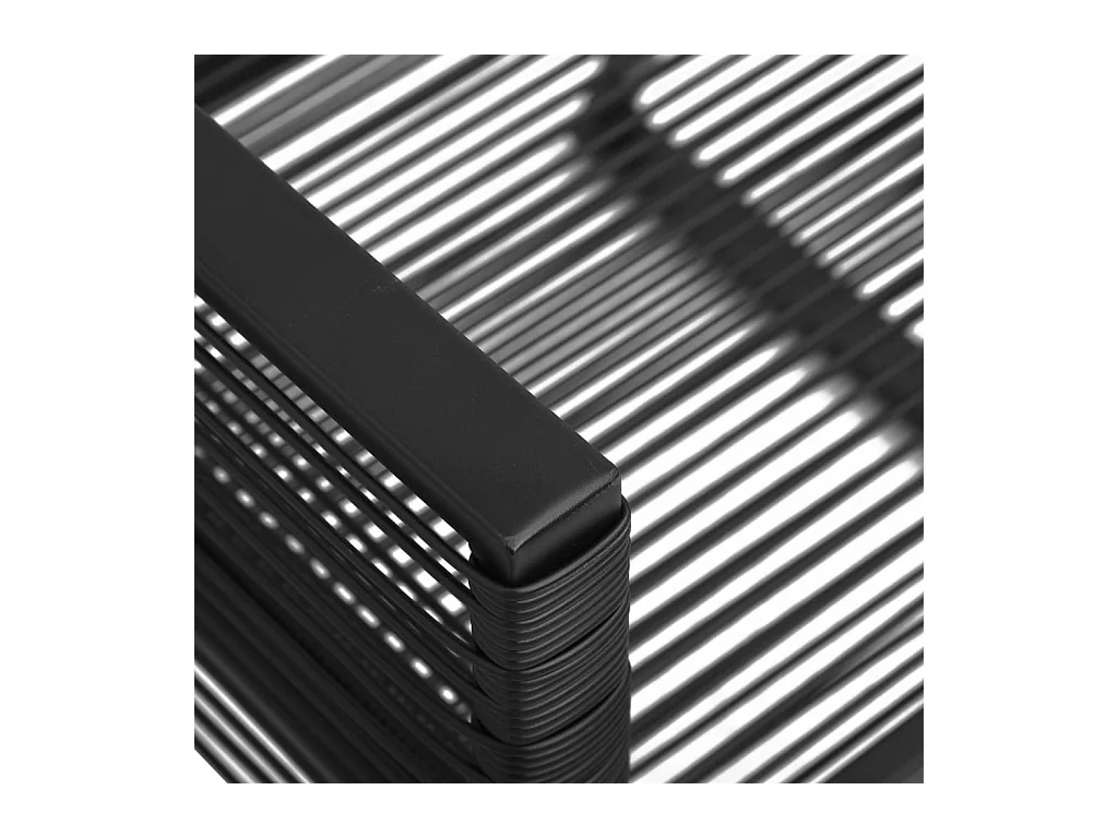 Set da pranzo mobili da giardino mobili da esterno 7 pezzi in PVC rattan nero 02_0014373