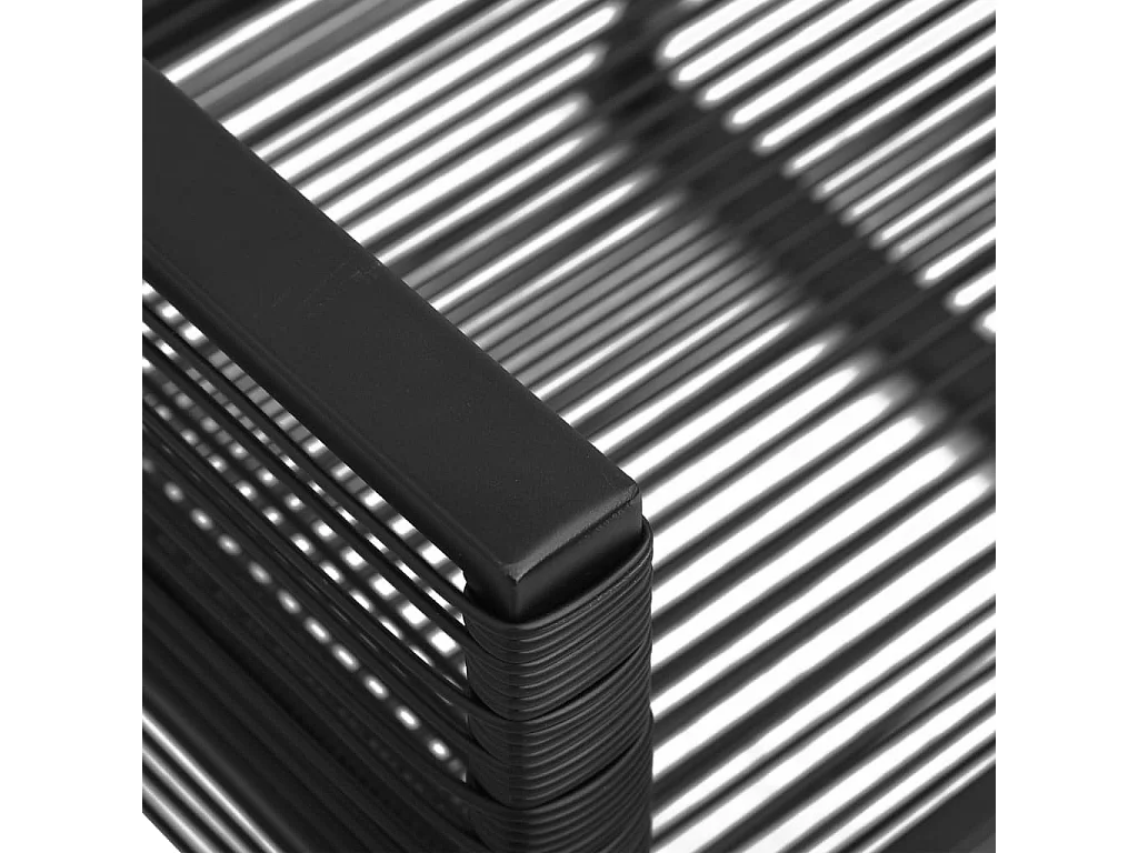 Ensemble à dîner salon PVC noire 53 x 57 x 77 cm 02_0014373