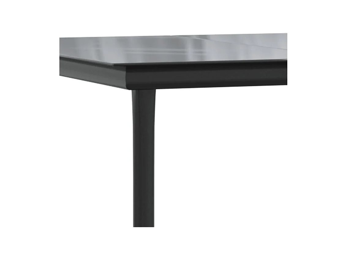 Juego de comedor muebles de jardín muebles de exterior 9 piezas resina tejida negra 02_0014398