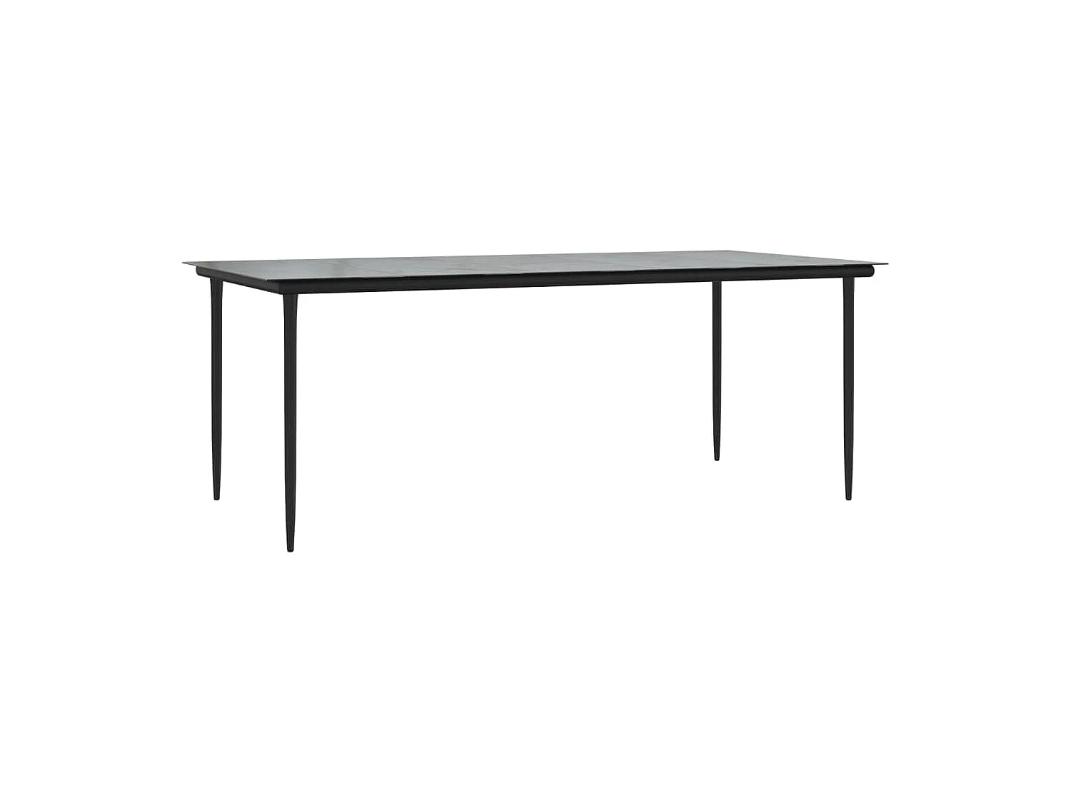 Set da pranzo mobili da giardino mobili da esterno e cuscini 7 pezzi resina intrecciata nera 02_0014477