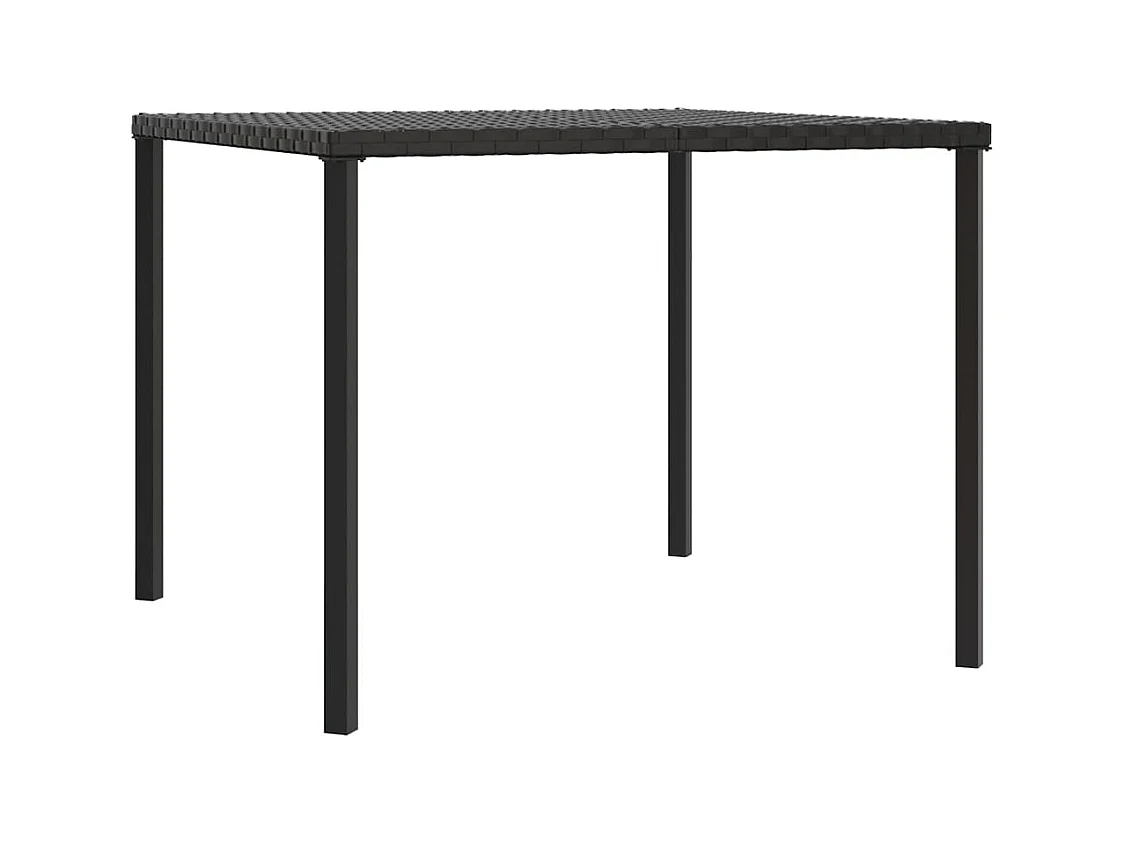 Juego de comedor muebles de jardín muebles de exterior y cojines 6 piezas resina tejida negra 02_0014460