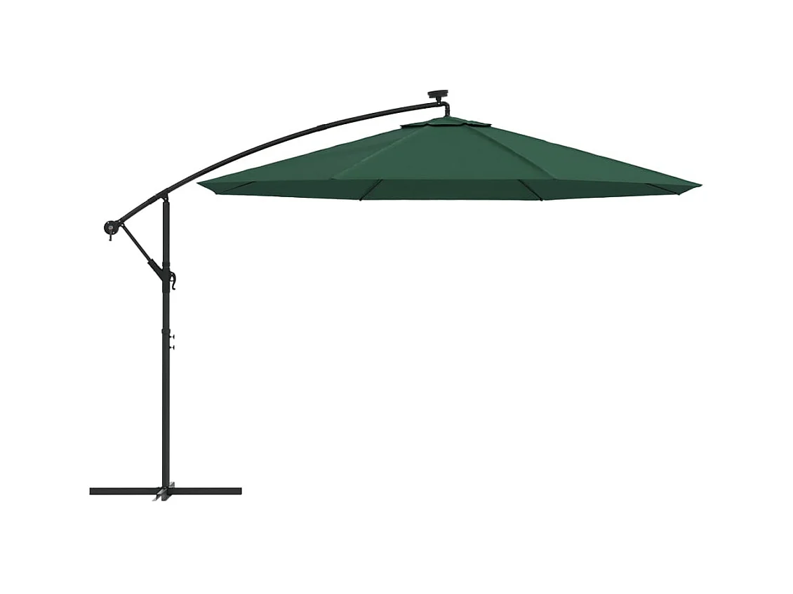 Parasol meuble de jardin métal argentée 350 x 350 x 280 cm 02_0008656