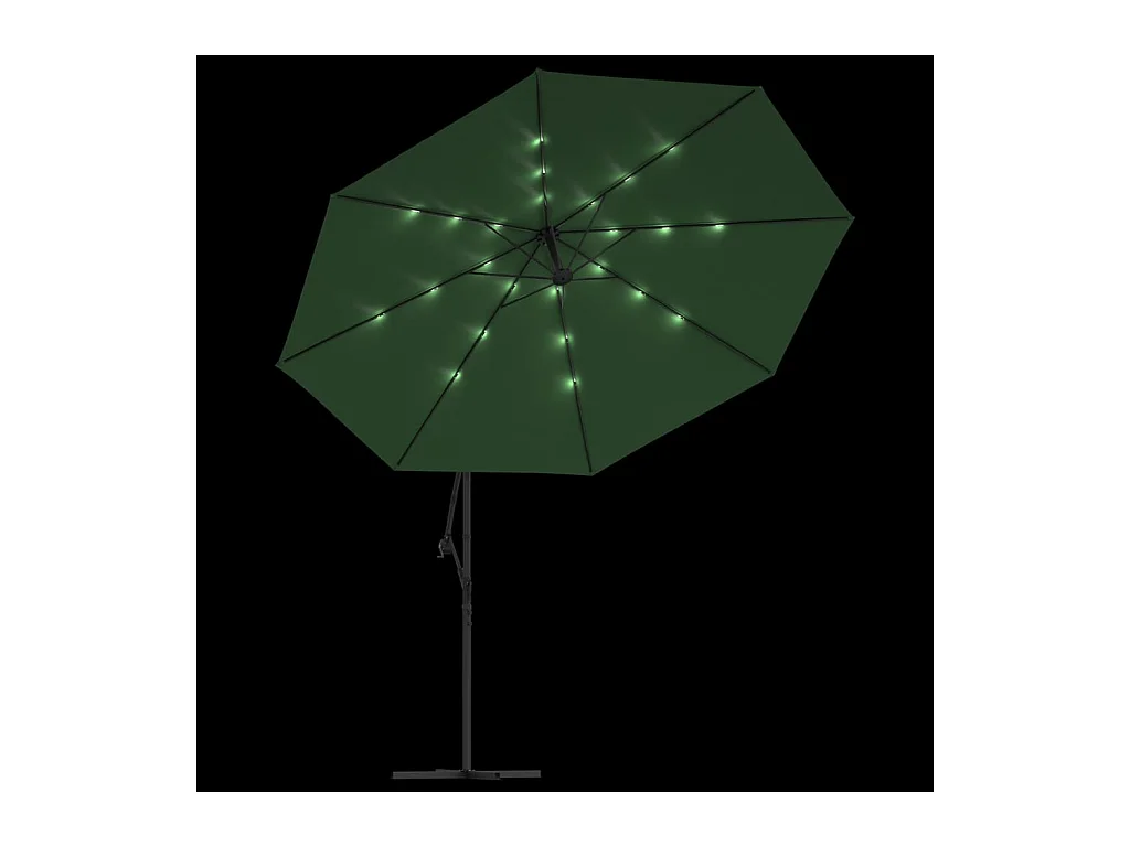Parasol meuble de jardin métal argentée 350 x 350 x 280 cm 02_0008656