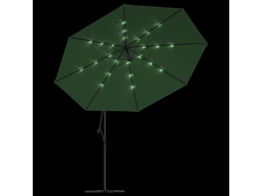 Parasol meuble de jardin métal argentée 350 x 350 x 280 cm 02_0008656