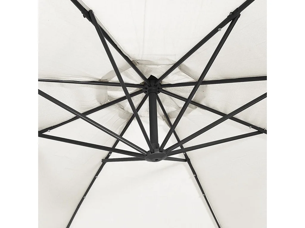 Parasol meuble de jardin métal argentée 02_0008654