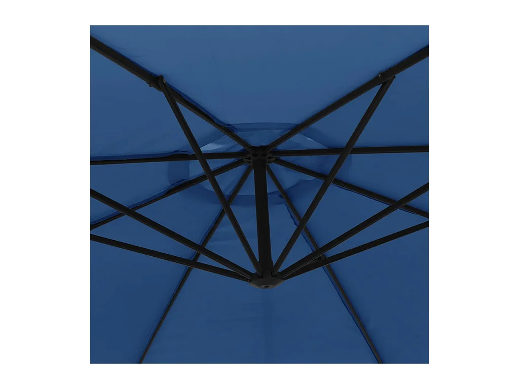 Ombrellone decentrato con palo in alluminio 350 cm blu 02_0008481