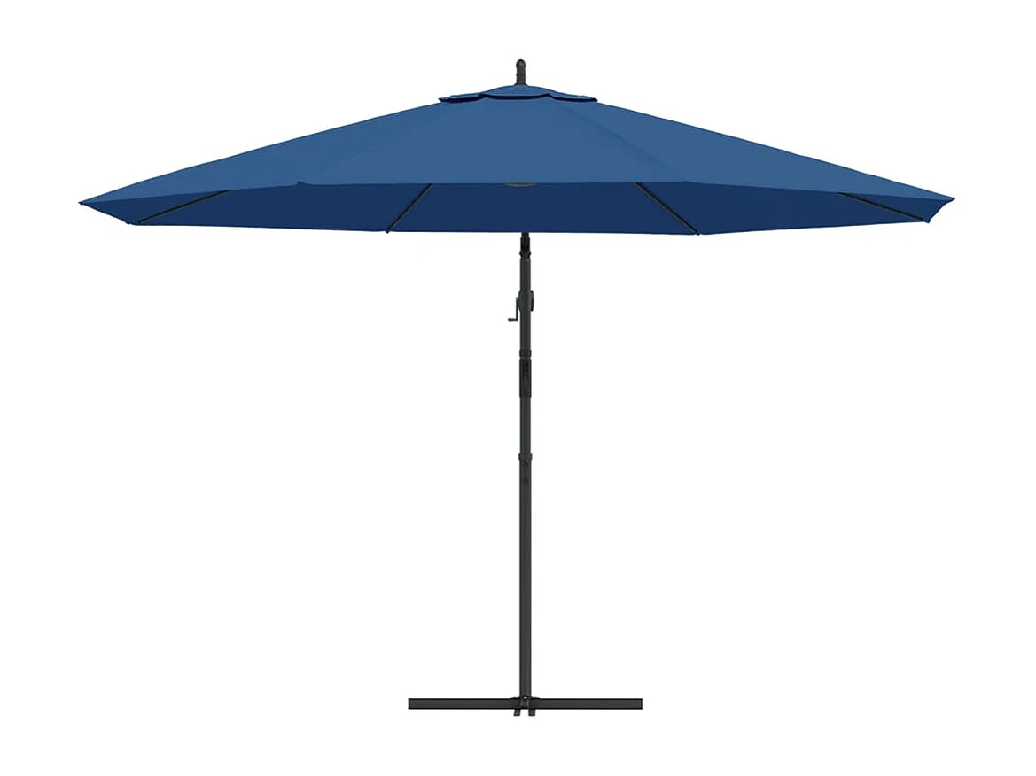Parasol déporté avec mât aluminium bleue 350 x 350 x 280 cm 02_0008481