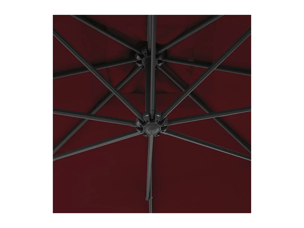 Parasol meuble de jardin bordeaux 250 x 250 x 260 cm 02_0008465