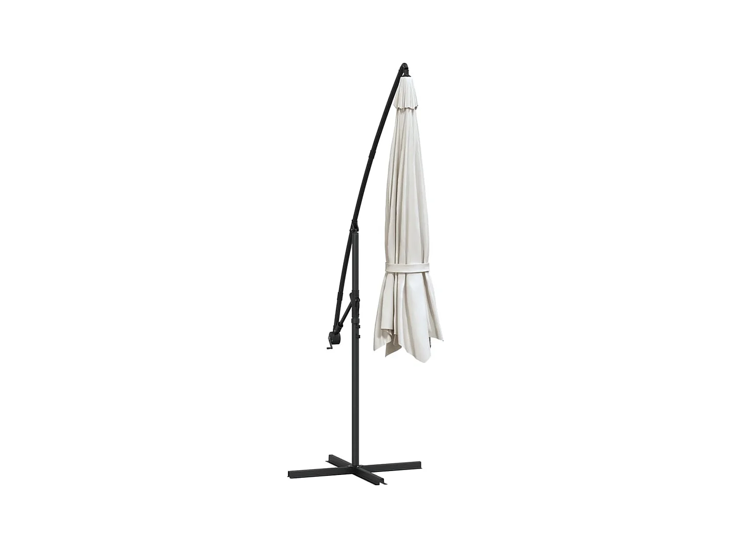 Guarda-sol móvel de jardim cantilever 3,5 m branco areia 02_0008602