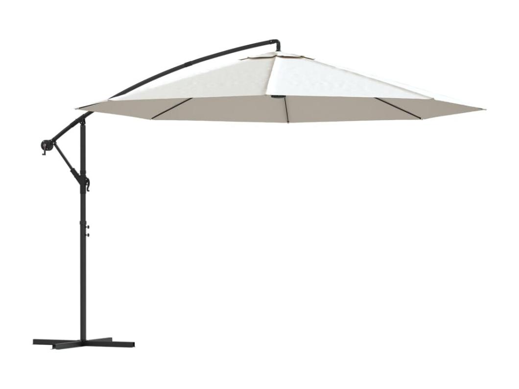 Ombrellone da giardino a sbalzo 3,5 m bianco sabbia 02_0008602