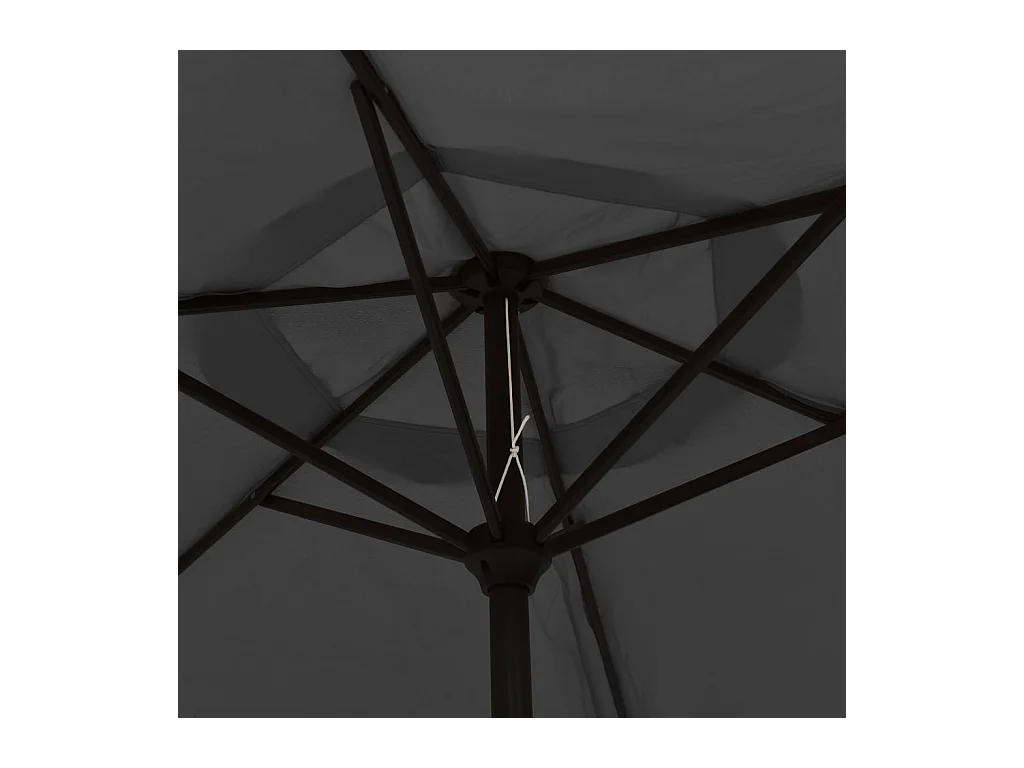 Parasol d'extérieur avec poteau métal argentée 300 x 300 x 245 cm 02_0008278