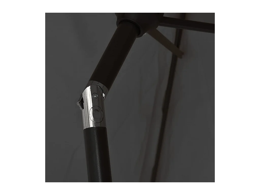 Parasol d'extérieur avec poteau métal argentée 300 x 300 x 245 cm 02_0008278