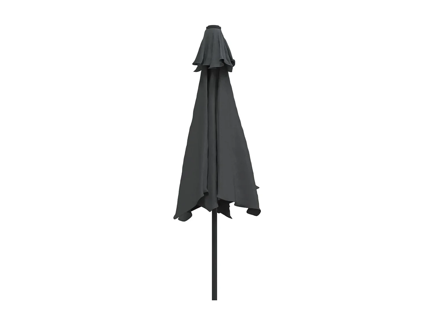 Parasol d'extérieur avec poteau métal argentée 300 x 300 x 245 cm 02_0008278