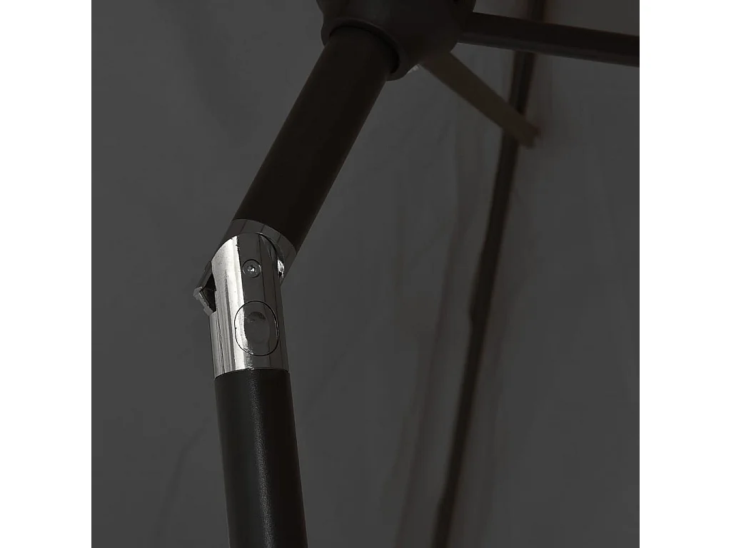 Parasol d'extérieur avec poteau métal argentée 300 x 300 x 245 cm 02_0008278