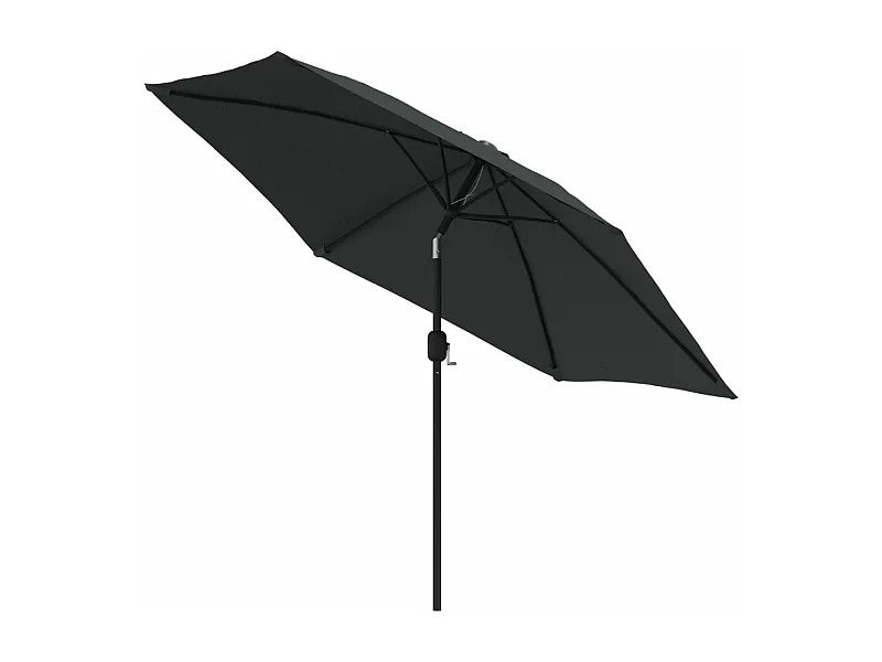 Parasol d'extérieur avec poteau métal argentée 300 x 300 x 245 cm 02_0008278