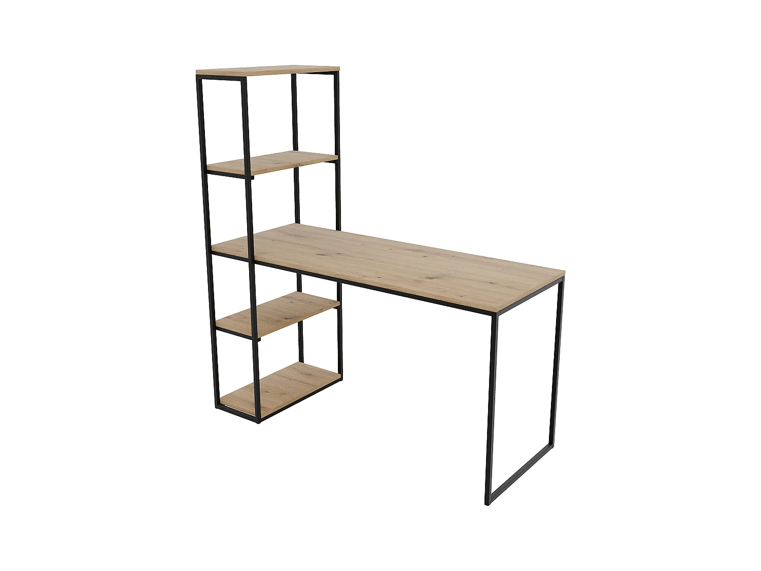 Bureau avec rangements chêne artisanal