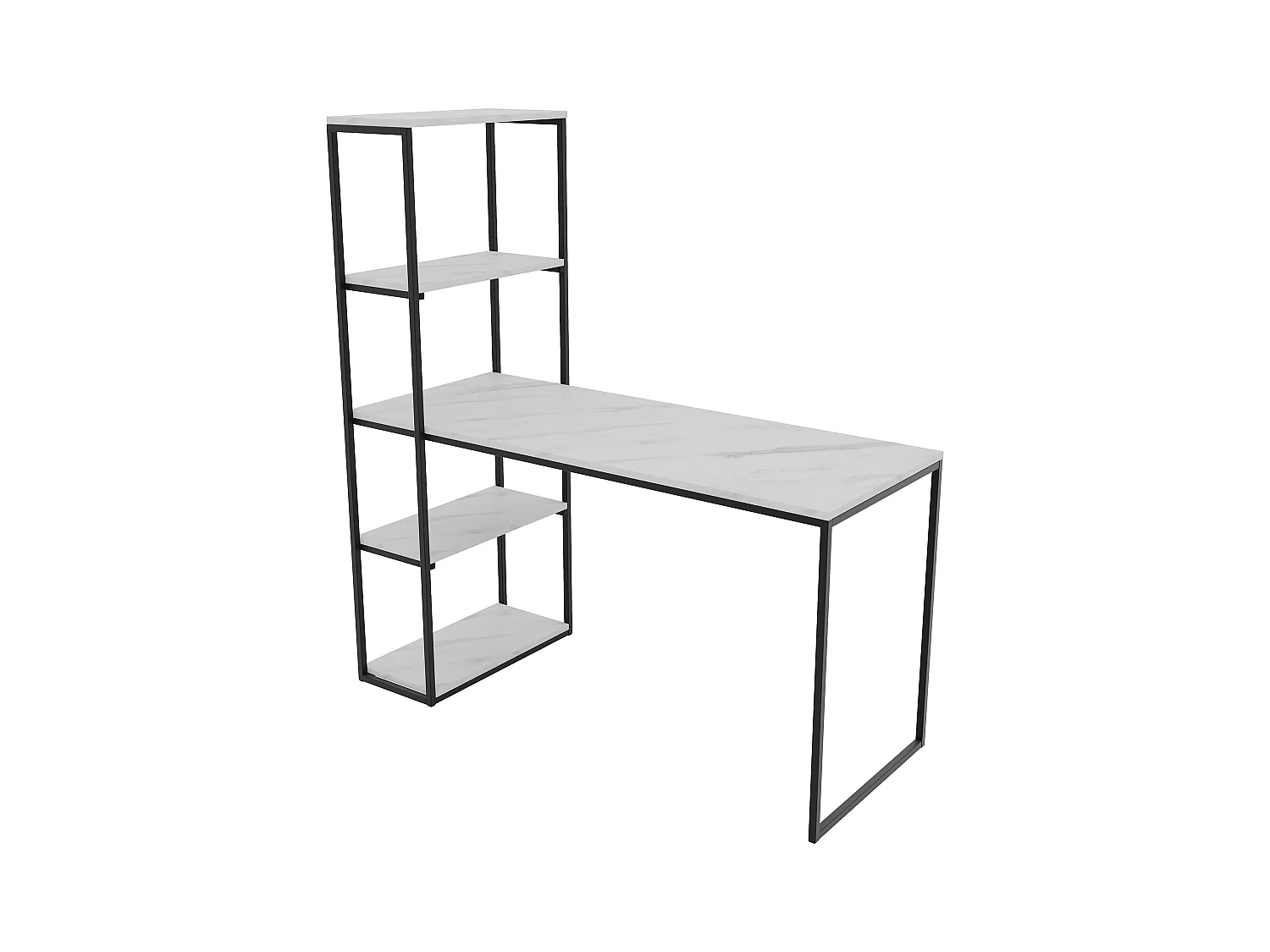 Bureau avec rangements marbre bianco