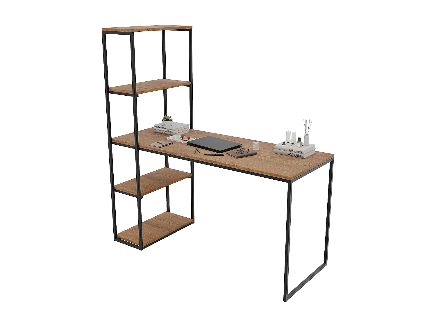 Bureau avec rangements chêne lefkas