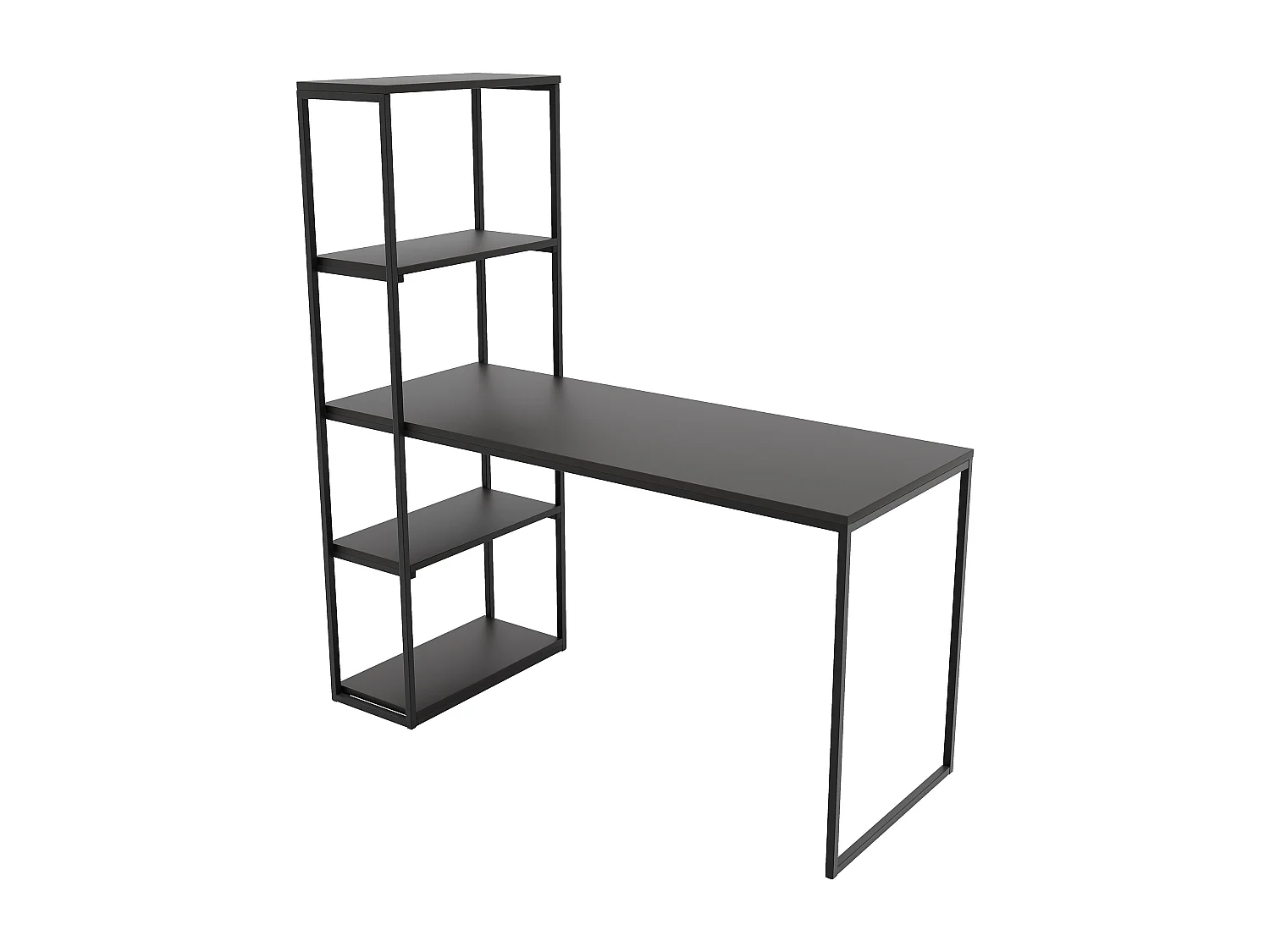 Bureau avec rangements molet noir