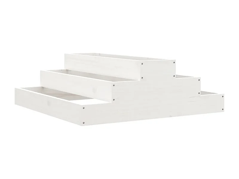 Jardinière bac lit surélevé bois blanche 80 x 80 x 27 cm 02_0037900