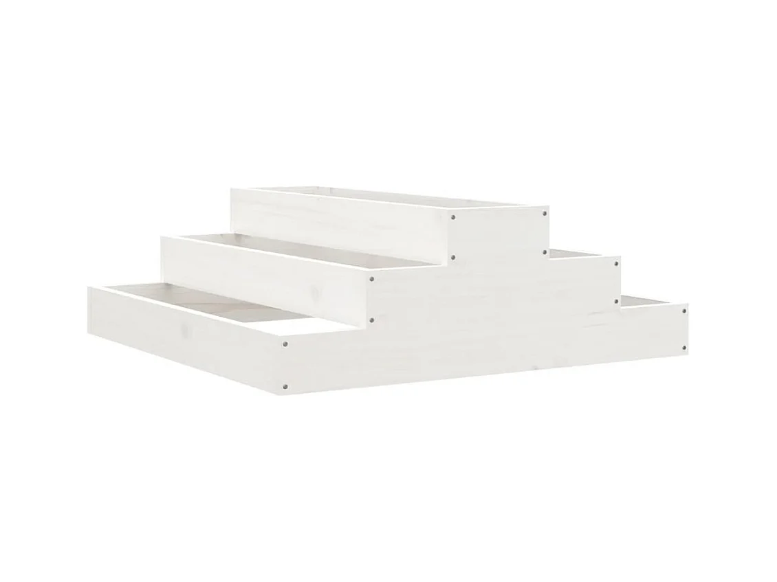 Jardinière bac lit surélevé bois blanche 80 x 80 x 27 cm 02_0037900