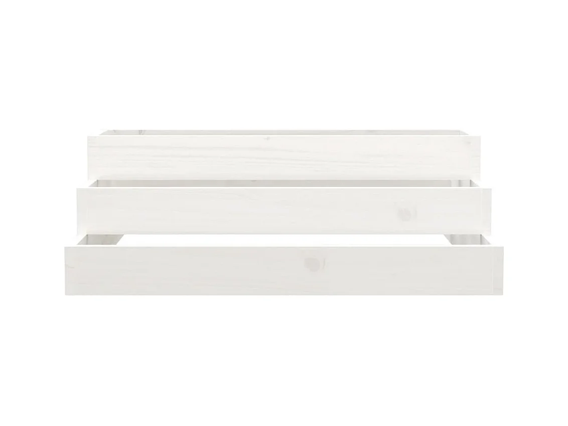 Jardinière bac lit surélevé bois blanche 80 x 80 x 27 cm 02_0037900